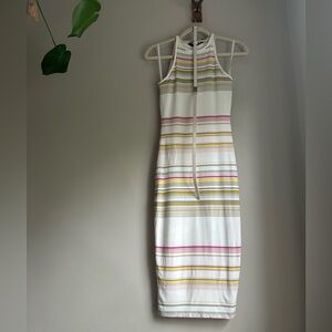 Striped Halter Neck Dress